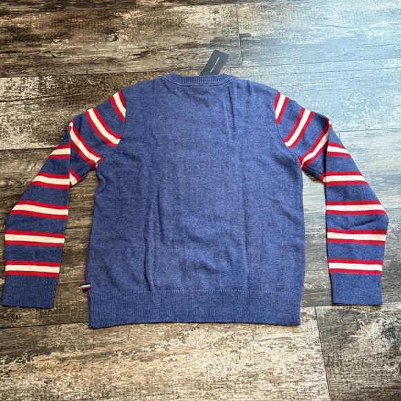 Tommy Hilfiger Sweater Womens Medium Snowflake Crewneck Pullover Wool Blend NEW - Picture 10 of 14